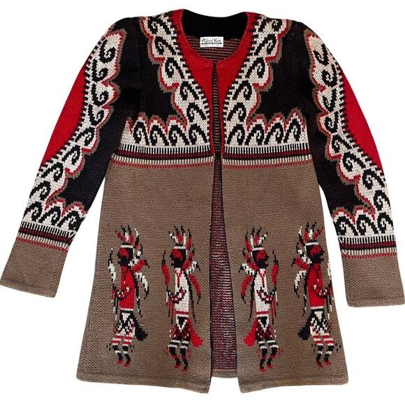 Rare Vintage 70s, 80s Southwestern Aztec Cardigan | Original Knits by Jean Sweet - Picture 1 of 12